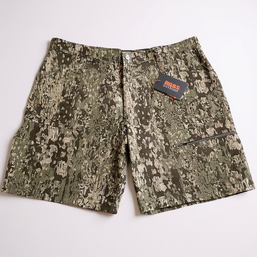 Bass Men's Olive Camo Cargo Shorts